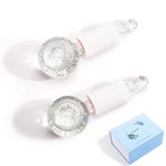 CIBLUTY ICE BEAUTY BALLS for FACIAL, 2 PCS Colorless White Face Roller Balls with Anti-Freeze Liquid to Reduce Puffiness, Pores, Wrinkles