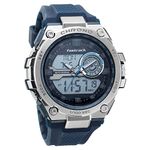 Fastrack Silicone Mens Mean Machines Guys Ana Digi Analog-Digital Watch-Ns38055Pp01, Band Color:Blue, Dial_Black