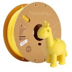 Polymaker Matte PLA Filament 1.75mm Yellow, 1.75 PLA 3D Printer Filament 1kg - PolyTerra 1.75 PLA Filament Matte Yellow 3D Printing Filament (1 Tree Planted)