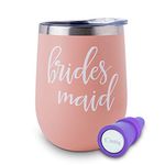 Bridesmaid Tumbler – Bridesmaid Gifts – Bridesmaid Cup – Bridesmaid Wine Glasses – Bridesmaid Glasses – Bachelorette Party Cups – Bachelorette Gifts – Bridesmaid Mug – Includes Wine Stopper