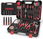 GoYwato Home Tool Kit 205PCs - Complete Basic Household Tool Set for Men Women - Essentials Hand Tool Kit for Home Repair - Portable Toolbox with Socket Ratchet Wrench Set, Hook & Pick Set