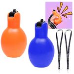 ECO-FUSED Hand Squeeze Whistle (Blue & Orange - 2 Pack)