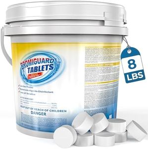BROMIGUARD 1 Inch Bromine Tablets | Brominating Chemical Sanitizer for Spas, Hot Tubs & Swimming Pools - Low Odor, Less Irritation, Pre-Stabilized, Long-Lasting, Chlorine Alternative - 8 lbs