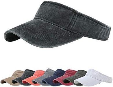 DOANNOTIUM Sport Sun Visor Hats Cotton Ball Caps Empty Top Baseball Sun Cap for Men Women, Black, One Size