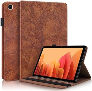 Pefcase Samsung Galaxy Tab A7 10.4'' Case 2020 Lightweight PU Leather Flip Wallet Stand Cover Shell with Card Pocket Pencil Holder for Galaxy Tab A7 10.4 Inch SM-T500/505/507 - Brown