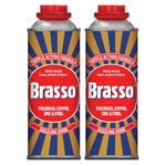 Brasso Metal Polish 500ml | For Brass, Copper, Zinc & Steel | Cleans, Protects & Shines metal surfaces Pack of 2