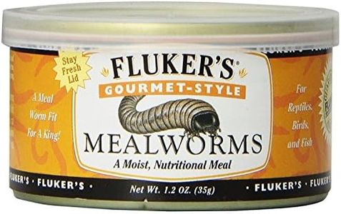 Fluker's Gourmet Canned Food for Reptiles, Fish, Birds and Small Animals, Black, Mealworms 1.23 Ounce (Pack of 1)