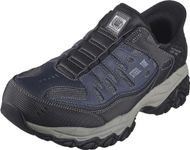 Skechers Men's Hands Free Slip-ins Cankton-Faison St Industrial Shoe, Navy/Grey, 8