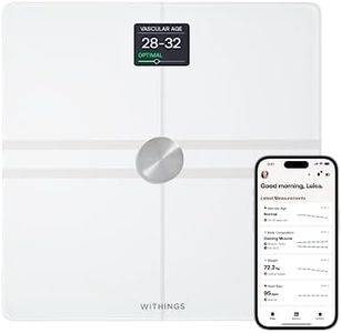 WITHINGS Body Comp - Scale for Body Weight and Complete Body Analysis, Wi-Fi & Bluetooth, Baby Weight Scale, Digital Scale, Accurate Visceral Fat, Heart Health, Scales Compatible with Apple, FSA/HSA