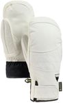 Burton Women's Gondy GORE-TEX Leather Mittens, Stout White, M