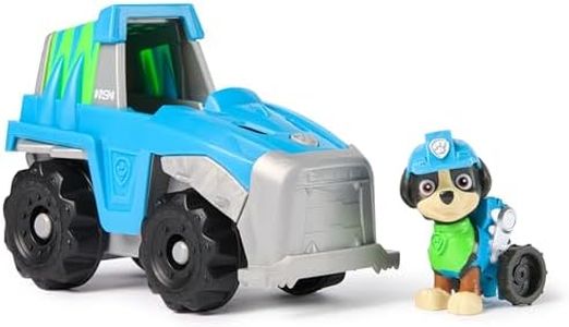 PAW Patrol, Rex’s Dinosaur Rescue Vehicle, Toy Truck with Collectible Action Figure, Sustainably Minded Kids Toys for Boys & Girls Ages 3 and Up