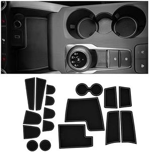 CupHolderHero fits Ford Escape Accessories 2020-2022 Premium Custom Interior Non-Slip Anti Dust Cup Holder Inserts, Center Console Liner Mats, Door Pocket Liners 17-pc Set (Gray Trim)