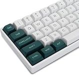 dagaladoo XVX 189 Keys Double Shot Keycaps, PBT Custom Keyboard Keycaps Full Set, XVX Profile Keycaps for 60% 65% 70% 100% Cherry Gateron MX Switches Mechanical Keyboard, White/Green