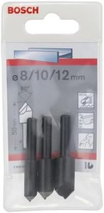 Bosch Professional 3-Piece Countersink Set (Wood, Plastic, Non-Ferrous Metals, 90°, Diameter 8/10/12 mm, Accessories for Drills)