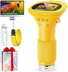 Kids Microscope - Ashfly 1000X Portable Microscope for Kids, Photo & Video Miniscope Pocket Microscope Gifts, 2'' Digital Screen | Ideal for Boys Girls Age 3-12