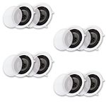 Acoustic Audio CS-IC83 in Ceiling 8" Speaker 4 Pair Pack 3 Way Home Theater 2800 Watt