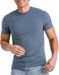 Hanes Originals Lightweight, Crewneck T-Shirts for Men, Tri-Blend Tee, Regal Navy Heather, Medium