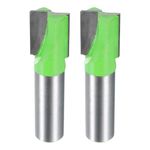 sourcing map 2pcs Bottom Cleaning Router Bits 1/2" Shank Carbide Tipped Spoilboard Surfacing Planing CNC Mortising Bit for Slab Flattening Woodworking, 5/8" (16mm) Dia 25/32" (20mm) Depth