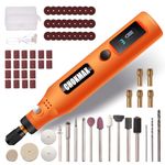 CHOKMAX Mini Cordless Rotary Tool with Work Screen, 3-Speed Grinder Kit with 72 Accessories, USB-C Charging Art Craft Tool for Sanding, Polishing, Grinding and Small DIY Job