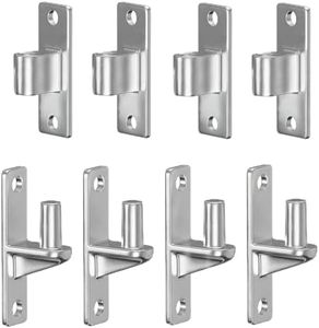Velfree 4 Pack Heavy Duty Gate Hinges, 304 Stainless Steel Gate Hinge for Wooden Fences Farm Gates, Wall Mount One Piece with Non-Welding Chain Link Fence Parts with 5/8'', Capacity up to 600lbs