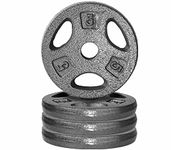 CAP Barbell 5 lb Standard 1-Inch Cast Iron Grip Weight Plates | Set of 4