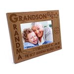 ukgiftstoreonline Grandma and Grandson Wooden Photo Frame Gift (5 x 7)