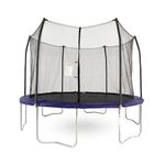 Skywalker Trampolines 12-Feet Round Trampoline and Enclosure with Spring Pad, Blue