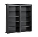 Prepac BFW-0349 Double Wall Mounted Storage, Black