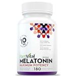 Plantvital Melatonin 10mg - Maximum Potency - Fast Dissolve Tablets (Dissolves Under Tongue) - Fall Asleep Faster, Stay Asleep Longer - Canadian Made - 6 Months Supply - 180 Tablets