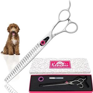Kenchii Dog Grooming Scissors | 22 Tooth Blender Dog Grooming Shears | Thinning Shears For All Dog Breeds | Pet Hair Blending Scissor | Pet Grooming Accessories | Love Collection