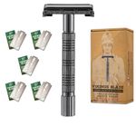 VIKINGS BLADE The Chieftain JR Double Edge Safety Razor, Meteorite Gray (Slim & Mild)