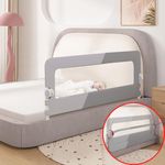 EAQ Foldable Baby Bed Rails Guard for Toddlers, Folding Swing Down Bed Rail for Crib,Portable Baby Bed Rails Guard Bumper for Queen Full King Twin Crib Bunk Size Bed