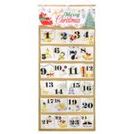 HOWAF Christmas Fabric Advent Calendar, 58 x 128 cm Fillable Advent Calendar 2024, Reusable Advent Calendar with 24 Large Pockets to Fill Yourself, Hanging Advent Calendar Countdown to Christmas