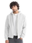 LAZYCHUNKS® Men's Solid Full Sleeve Fleece Hoodies for Men,Trendy and Comfortable Sweatshirts for Men,Stylish Winter wear with Hood and Packets,Fashionable Hooded Sweatshirts. White