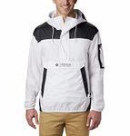 Columbia Men's Challenger Windbreaker, Lightweight Windbreaker Jacket, White/Black, Size M