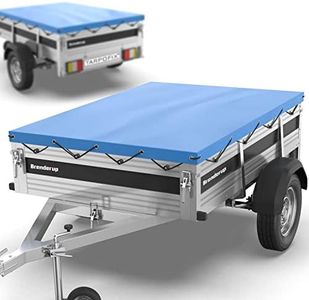 Tarpofix® Lona para remolque plana 209 x 134 x 7,5 cm incl. cuerda de lona - Lona remolque con bordes reforzados, de PVC - Cubierta ideal para varios modelos de remolques de automóviles de 750kg FP3