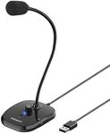 Simplecom UM360 Plug and Play USB Desktop Microphone with Headphone Jack