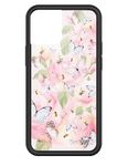 Wildflower Cases - Fresh from The Garden Case, Compatible with Apple iPhone 13 Mini | Pink, Floral, Butterfly, Trendy - Protective Black Bumper, 4ft Drop Test Certified, Women Owned Small Business