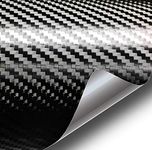 VViViD+ Premium Black Carbon Fiber Vinyl Wrap Film (1ft x 5ft)