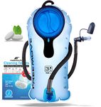 3L Water Bladder with Insulated Tube, 2 Cleaning Tablets, Hydration Bladder Pack, Leakproof, Tasteless, BPA Free TPU Material, Large Opening, Quick Release Tube, On/off Valve, Ideal for Water Backpack