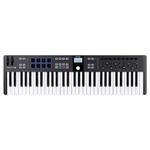 Arturia - KeyLab Essential 61 mk3- MIDI Controller Keyboard for Music Production, with All-in-One Software Package- 61 Keys, 9 Encoders, 9 Faders, 1 Modulation Wheel, 1 Pitch Bend Wheel, 8 Pads- Black