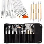 20pcs Nail Art Designing Painting Dotting Detailing Pen Brushes Bundle Tool Kit by ONE1X®