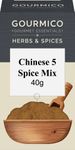 GOURMICO Chinese 5 Spice Mix, Ideal to Spice Up Chicken, Beef Stir Fry's, Stews or Meat & Fish Marinades. Suitable for Vegetarians and Vegans, 40g Pack, Dark Grey/White