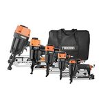 Freeman P5FRFNFWSCB Pneumatic Framing and Finishing Nailers and Staplers Combo Kit with Canvas Bag and Fasteners (5-Piece)