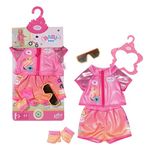 BABY born Bike Outfit 835876 - Sporty Bike Outfit with Matching Gloves and Sunglasses for 43cm Dolls - Suitable for Children from 3 Years Old