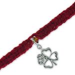 FOURSEVEN Jewellery 925 Sterling Silver Good Luck Clover Charm with Simplicity Moli Charms Bracelet, Silver Jewellery 925 for Men, Women & Kids