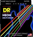 DR Strings HI-DEF NEON™ - MULTI-COLOUR Coloured Electric Guitar Strings: Light 9-42