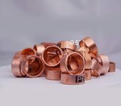 D.N 100 Pieces Heavy Duty 1/2" Crimp Rings, Copper Crimp Clamp Ring 1/2 Inch Plumbing PEX Fittings, Tubing, Pipe Connections (Pack of 100, 1/2_Inch)