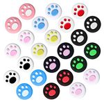 24PCS Jagowa Cat Paw Joystick Covers - Cute Silicone Thumb Grip Caps for Nintendo Switch. Analog Joystick Replacement (Random Color)