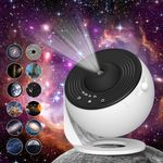 Galaxy Projector for Bedroom, HD Image Star Projector Galaxy Light Adjustable Knob, 13 Film Discs Planetarium Projector, 360° Rotating 1/2h Timer Simple 3-Button Control Projector for Kids